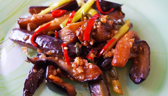 Жареные баклажаны по - китайски, самый простой рецепт
