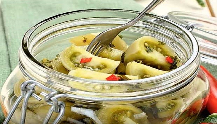 Салат из зеленых помидор и болгарского перца на зиму – рецепт без стерилизации