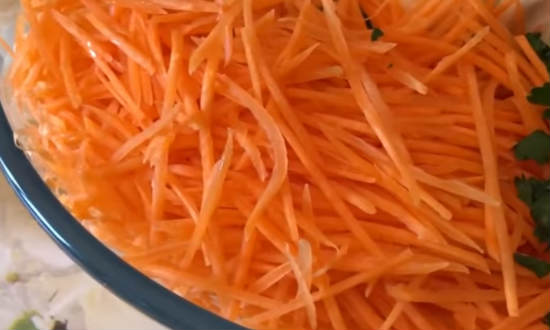 Натёртая морковь