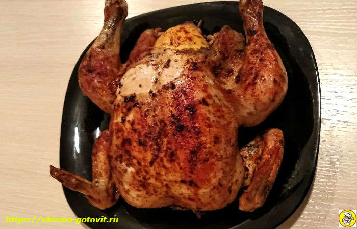 приготовленная курица в духовке